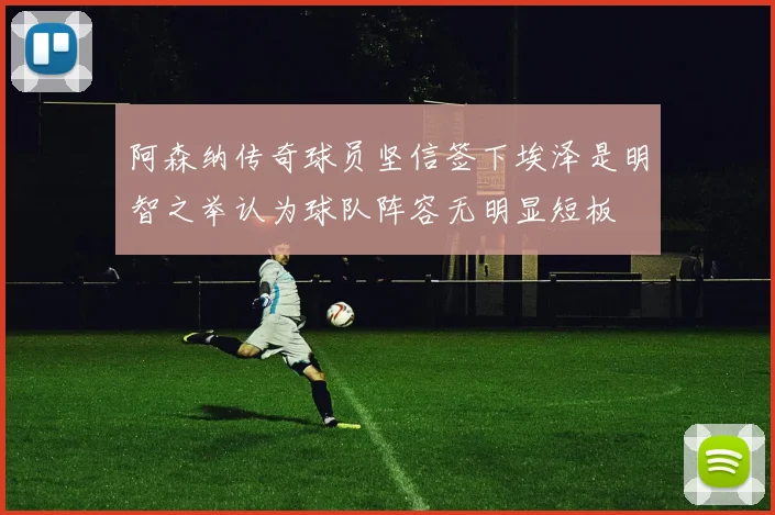 阿森纳传奇球员坚信签下埃泽是明智之举认为球队阵容无明显短板